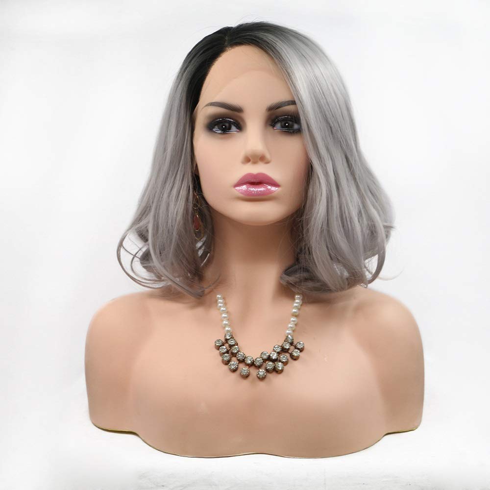 Perruque dentelle avant cheveux bouclés gris : volume immédiat sans effort