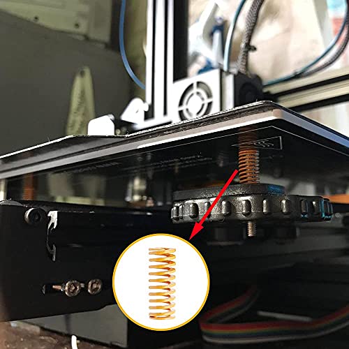 Adiyer 10Pcs 8Mm Od 20Mm Long Yellow Light Load Compression Mould Die Springs For 3D Printer Ender 3/Ender 3 Pro/Ender 3 V2 Stock Bed Leveling #TOP5
