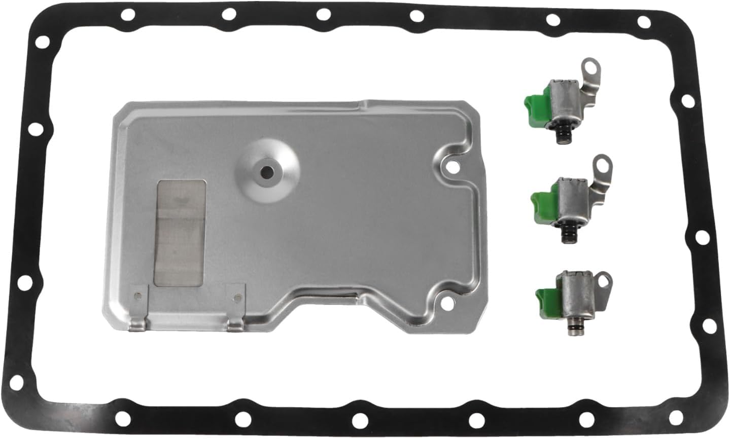 Transmission Shift Solenoid Lock-Up/TCC Solenoid with Filter Gasket Kit A340E/F/H Fit for Toyata 4Runner Cressida Pickup Previa Supra T100 Tacoma 1985 Up