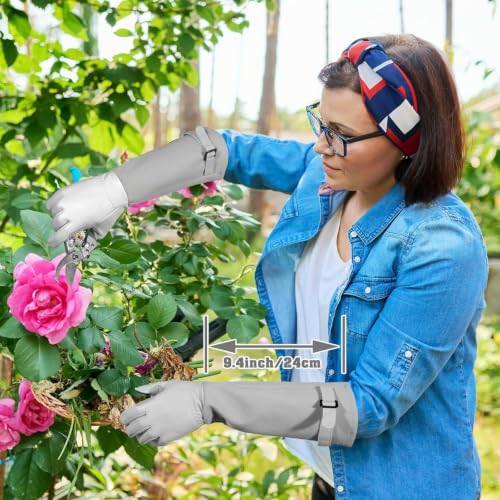 SLARMOR Lange Gartenhandschuhe Damen Abeitshandschuhe Herren – Ansicht 5