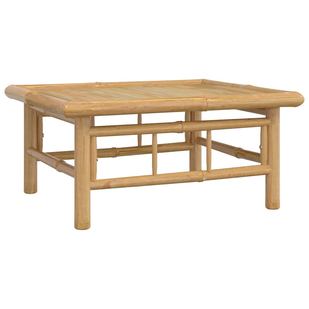 Mesa de jardín de 65 x 55 x 30 cm, bambú, colores naturales, robusta mesa auxiliar para exteriores, muebles de jardín duraderos, fácil limpieza