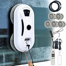 Window Cleaning Robot, Window Cleaning Robot Inside and Outside with 5600Pa Strong Suction, AI Navigation, Edge Detection, Remote Control, and Anti-Fall Safety for Windows and Mirrors