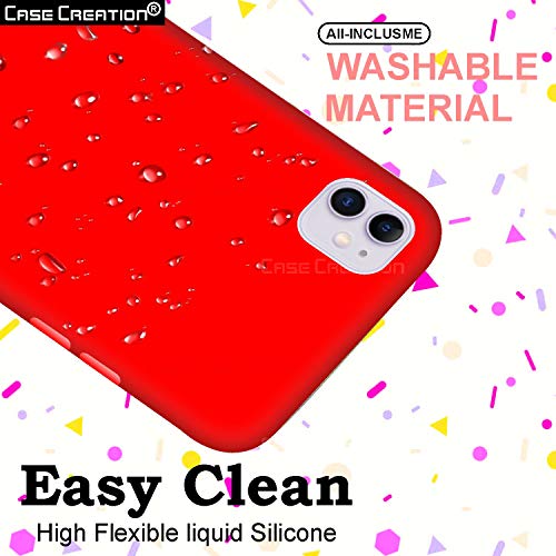 Image of Case Creation Luxurious OG Series for iPhone 11 Case Cover,Anti-Dirty Slim Case Frosted Matte Cute Candy TPU Raised Bezel (Splash of Color) Back Cover for Apple iPhone 11 -Wine Red