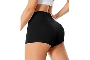 High Waisted Black Booty Shorts for Women