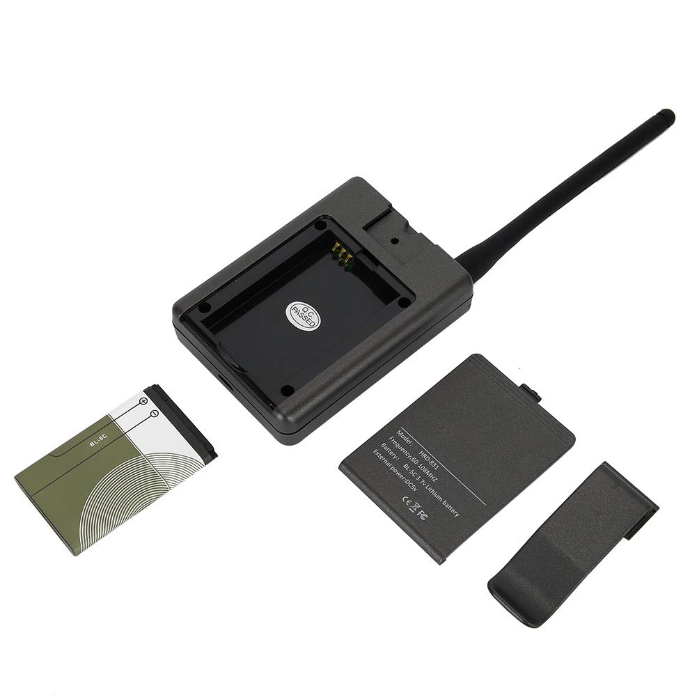 Socobeta Mini Adaptador de Audio Transmisor inalámbrico portátil Adaptador de transmisión de Radio estéreo con función de retroiluminación de Antena Pantalla LCD Puertos auxiliares de 3,5 mm