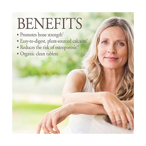 Garden of Life Organics Plant Calcium Supplement Made from Whole Foods with Magnesium, Vitamin D as D3, and Vitamin K as MK7 for Bone Health, Teeth & Joint Support, Gluten-Free - 30 Day Count