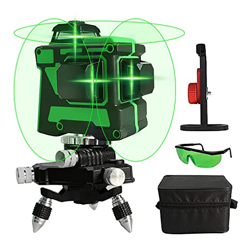 Ecvv Laser Level 12 Lines Green Light Professional Cross Marking Meter Self-Leveling Horizontal Vertical Laser Ruler Spirit Level | Lm820Gd