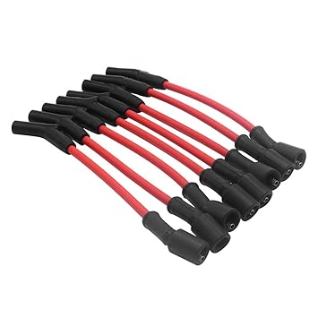Honelife 10mm High-Performance Spark Plug Wires(Bend End) Set Replacement for Chevrolet GM, Compatible with LSx LS1 LS2 LS3 LS6 LS7 SI-AT38006