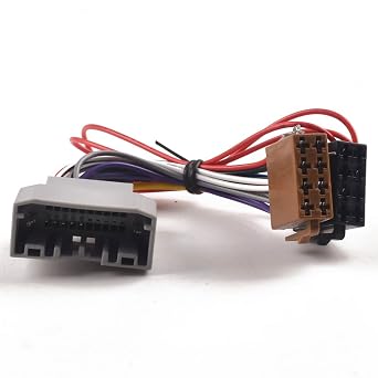 22Pin Car Radio Stereo ISO Wire Harness Cable for Chrysler Dodge Jeep Stereo Adapter 08-16,ISO Car Stereo Wiring Harness Connector