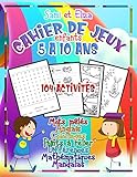  Cahier de Jeu Enfants de 5 à 10 Ans: 104 activités  Mots mêlés  Coloriages  Mandalas  Différences  Mathématiques  Points à relier  Anglais