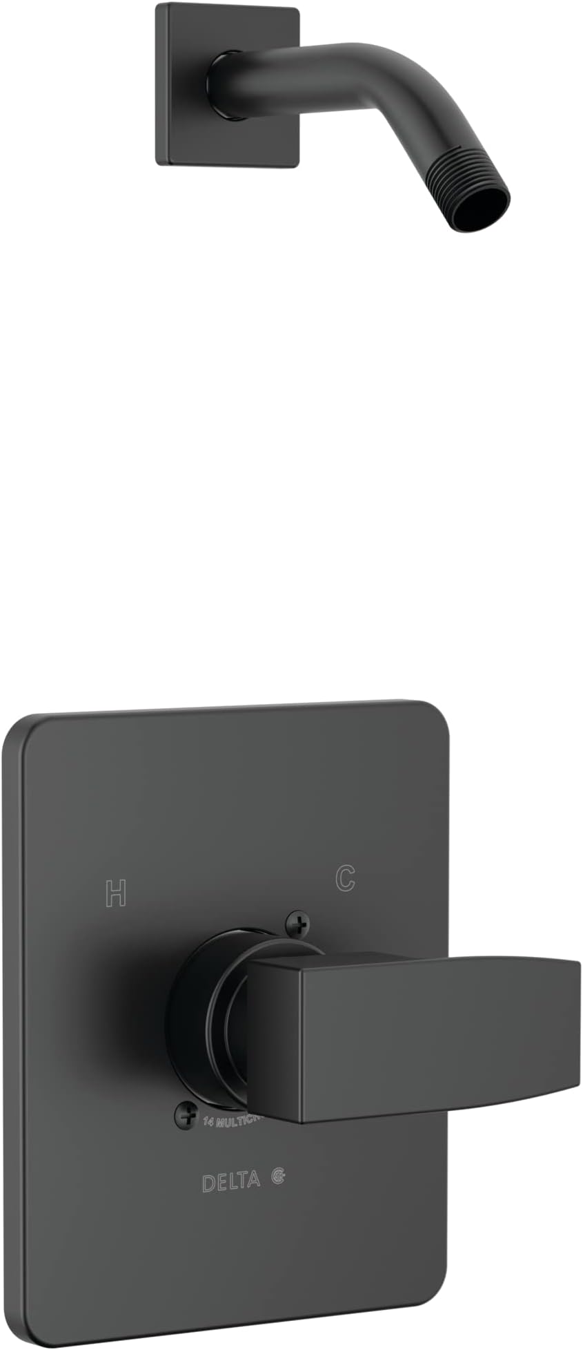 T14267-LHD-PP Modern Shower Only Trim Package - Less Shower Head - Matte Black
