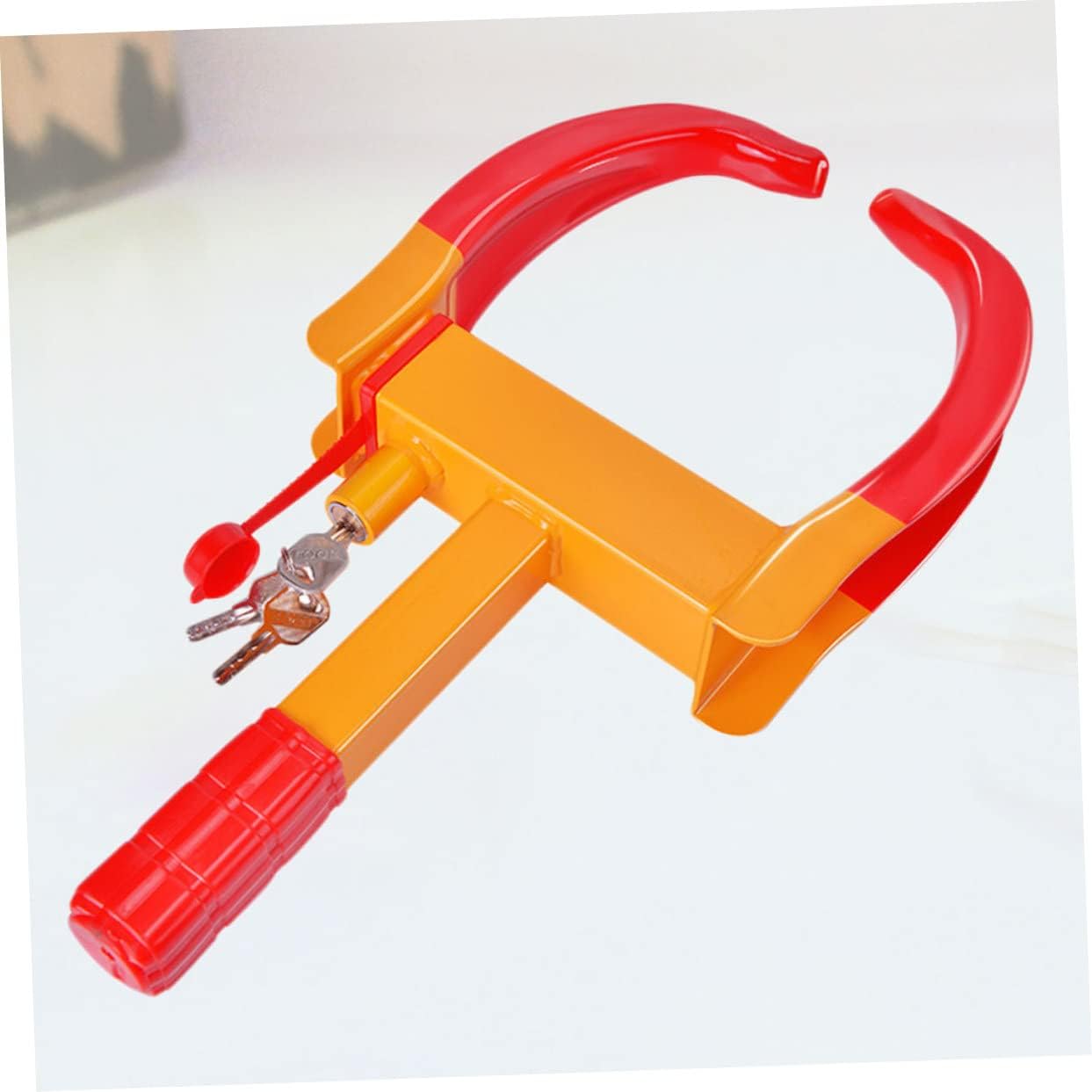 Car Wheel Chock Lock Theft for Vehicles Vise Type Design with High Strength Plate Enhanced Security for Car Tires Reliable Interlocking Feature