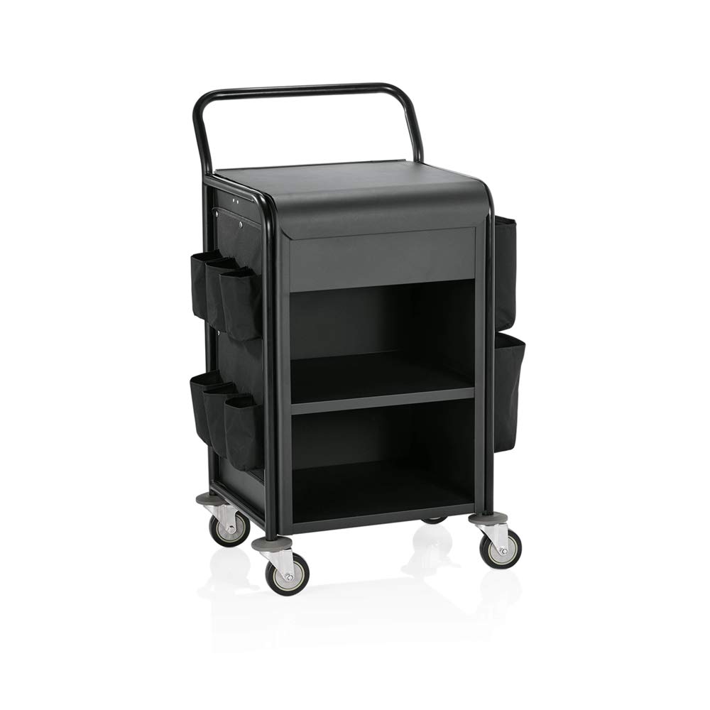 WAS 4451 000 Aluminium Zimmerservicewagen, Pulverbeschichtetes, 56cm x 54cm x 99cm