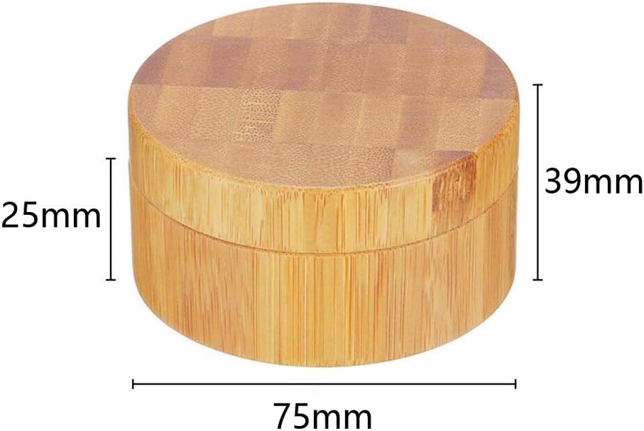 1Pcs 30ml Natural Bamboo Make-up Loose Powder Box Case Container Holder Empty Refillable Powder Case with Sifter and Powder Puff : Beauty & Personal Care