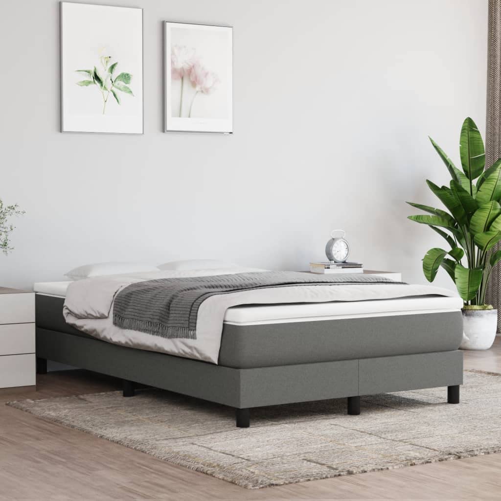 Materac ze sprężynami kieszeniowymi 120 x 200 x 20 cm, ciemnoszaro-biały, oddychający, ergonomiczny, średnio twarde podparcie do sypialni, łóżko dla gości i łóżko kontynentalne, obicie