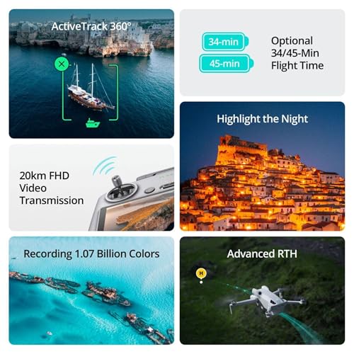 DJI Mini 4 Pro (DJI RC 2), Drones with Camera for Adults 4K, Under 0.549 lbs/249 g, 34 Mins Flight Time, 20km Max Video Transmission Distance, Omnidirectional Vision Sensing, Mini Drone for Beginners by DJI - Image 5