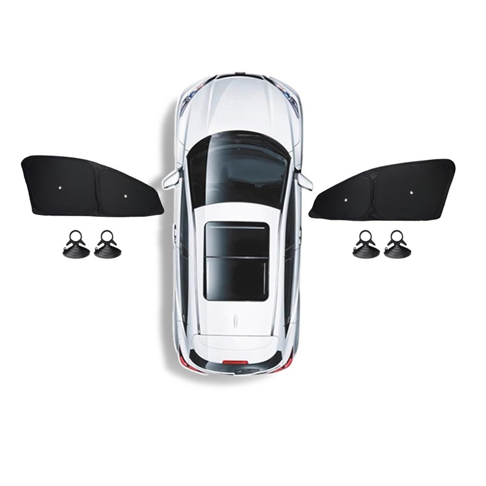 Cubierta De Parasol Automóvil para Tesla para Model 3 Y para Juniper para Highland 2025-2021 Parasol Ventana Lateral Coche con Ventosas Delanteras(For Y Front 2PCS)