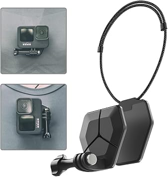 Magnetic Action Camera Chest Mount, Magnetic Neck Mount + Adjustable Neck Strap Lanyard Compatible with GoPro Hero 13/12/11/10/9/8 Black, DJI Action 6/5 Pro/4/3/2, AKASO, Insta360 and More