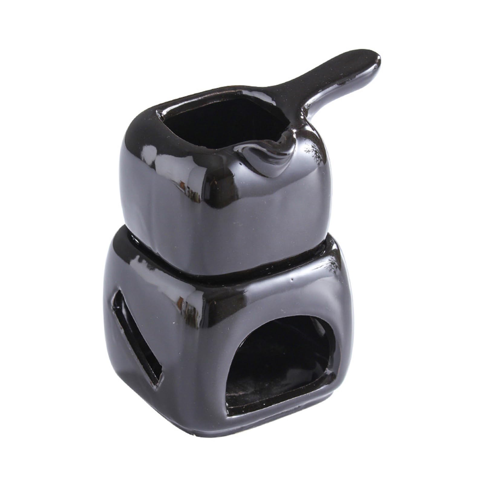 Xjdzineq MultiFunctional Ceramic Chocolate Fondue Pots Aromatherapies Oil Burners Oil Diffuser for Melting Butter and Cream White Fondue Pots