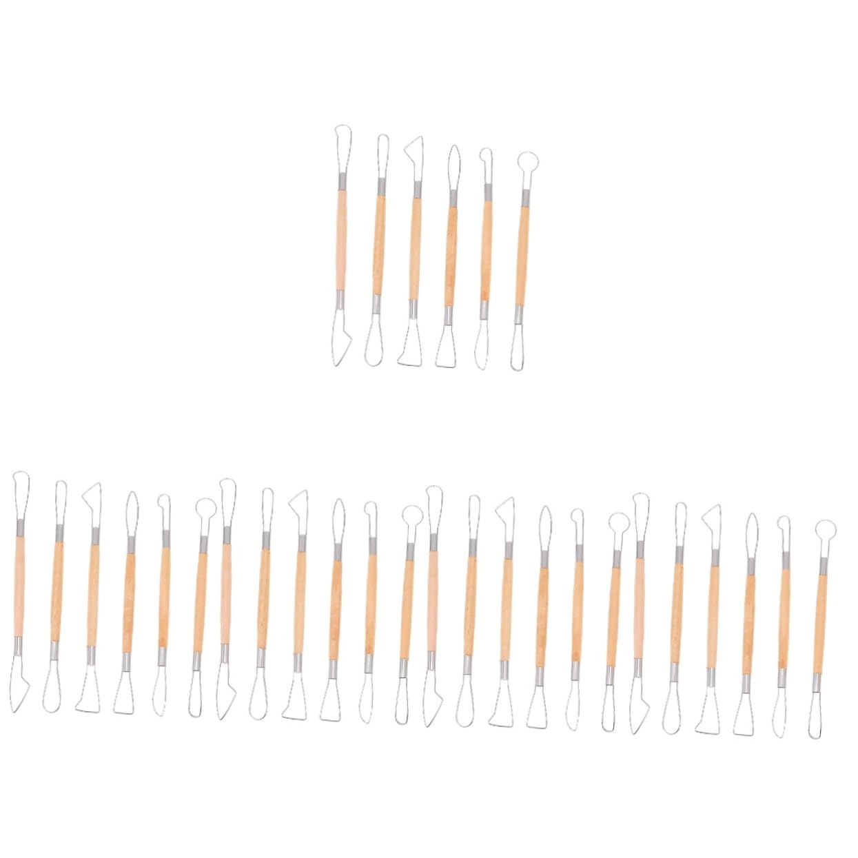 Lurrose 30stücke Teiliges Tonmodellierwerkzeug Aus Edelstahl Ergonomisches Sculpting Tool Für Kneten Schnitzen Glätten Und Formen Für Hobby Und Profis Der Töpferkunst