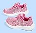 LUCKY STEP Kid's Glitter Fashion Sneakers Sparkly Princess Tennis Bling Shiny Sequins Athletic Walking School Shoes for Children/Boys/Girls(Hot Pink,Little Kid 11)