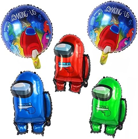Skypio Party Supplies Among Us Birthday Decorations Game Balloons Among Us Birthday - 5 Pack