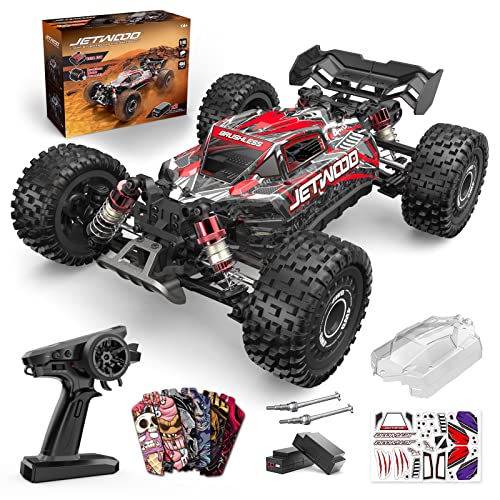 Jetwood x Hyper go 1/16 Fast Brushless RC Cars for Adults, Max 42 mph High Speed Remote Control Car for Boys, Electric RTR Race RC Truck, Hobby Grade RC Buggy, Offroad All Terrian JC16EP with 2 Lipo