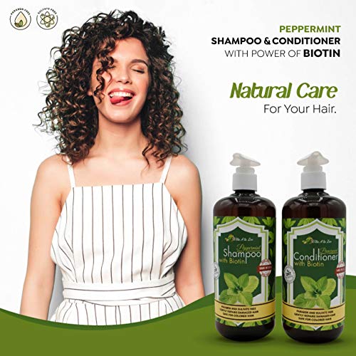 Vita A To Zee Peppermint Oil Shampoo & Conditioner (2 X 16.9 Fl Oz) | Hair Growth Stimulating Formula For Invigorating Scalp | Shampoo For Thinning Hair And Hair Loss | Sulfate Free For Men And Women #TOP2