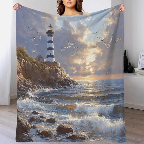 Couverture Microfibre Anti-Froid Seaside Sunset Douceur Durable - 4