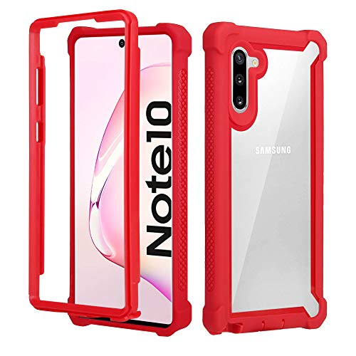 Asuwish Phone Case for Samsung Galaxy Note 10 Plus Glaxay Note10+ 5G Cover Shockproof Full Body Protective Heavy Duty Hybrid Cell Accessories Gaxaly Note10 + Notes 10+ Ten Not S10 10Plus Women Red