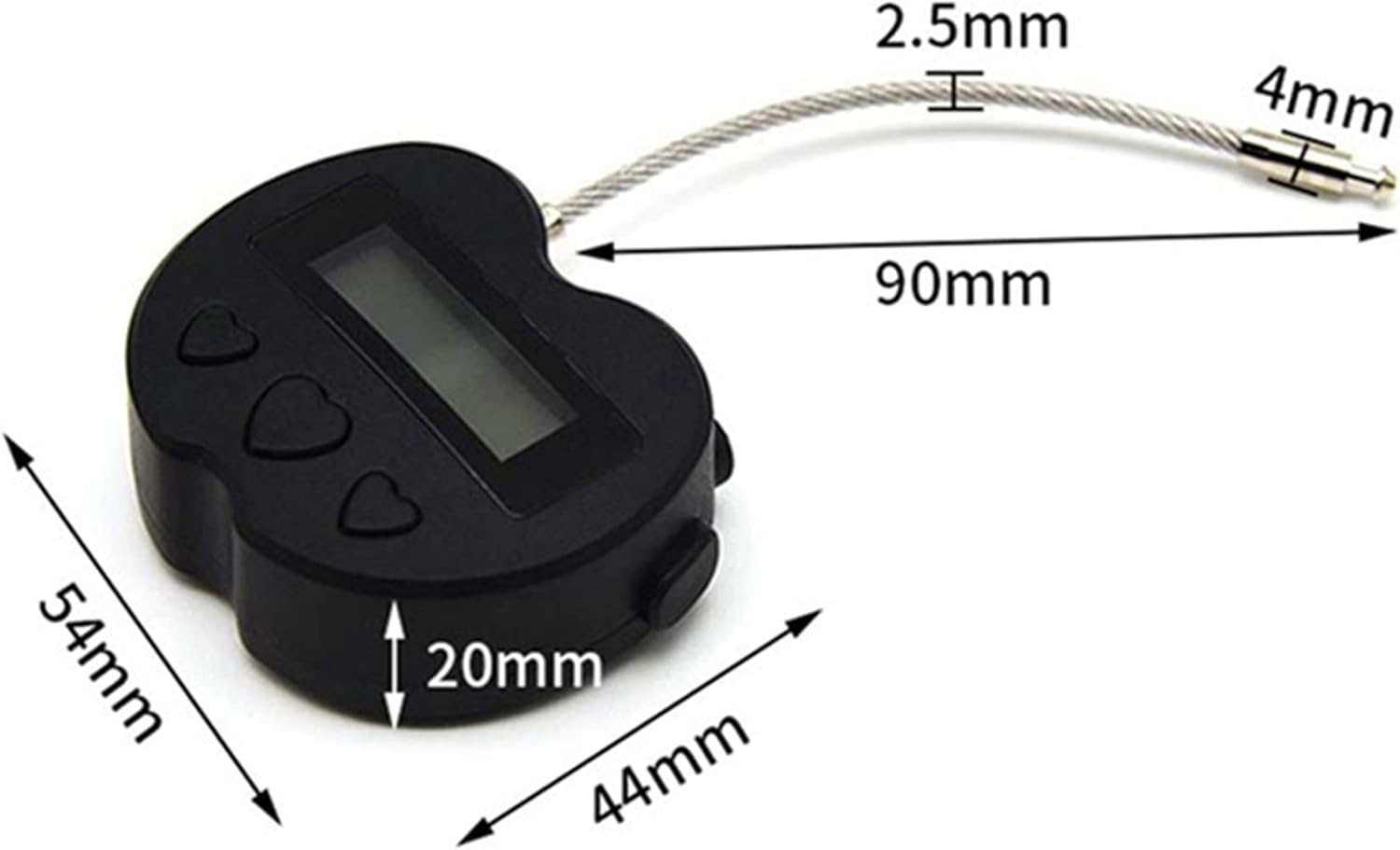 4X Smart Time Lock LCD Display Time Lock USB Rechargeable Temporary Timer Padlock Travel Electronic Timer Black