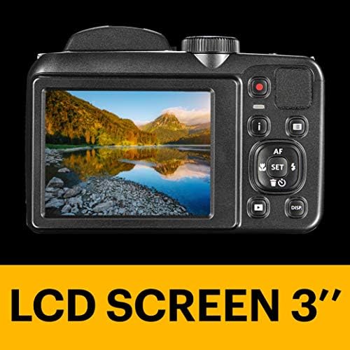 Kodak AZ252 Astro Zoom Bridge Camera - Black (16 MP, 25x Optical Zoom) 3-Inch LCD Screen