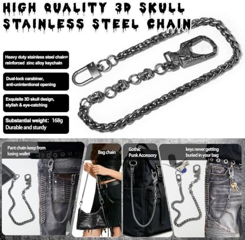 Ahiller Skull Wallet Chain for Men — 사진 3
