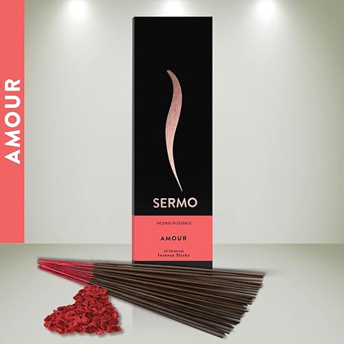 Miniatura 1 de Sermo Premium 24 varillas de incienso enrolladas a mano con bajo contenido de humo, perfectas para aromaterapia, meditación, relajación,