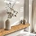 YLYHSST Fireplace Mantel Handmade, 3'' Thick Wall Decor Long Floating Shelf, 60inch Rustic Wood Shelf with Invisible Brackets, Wood Color