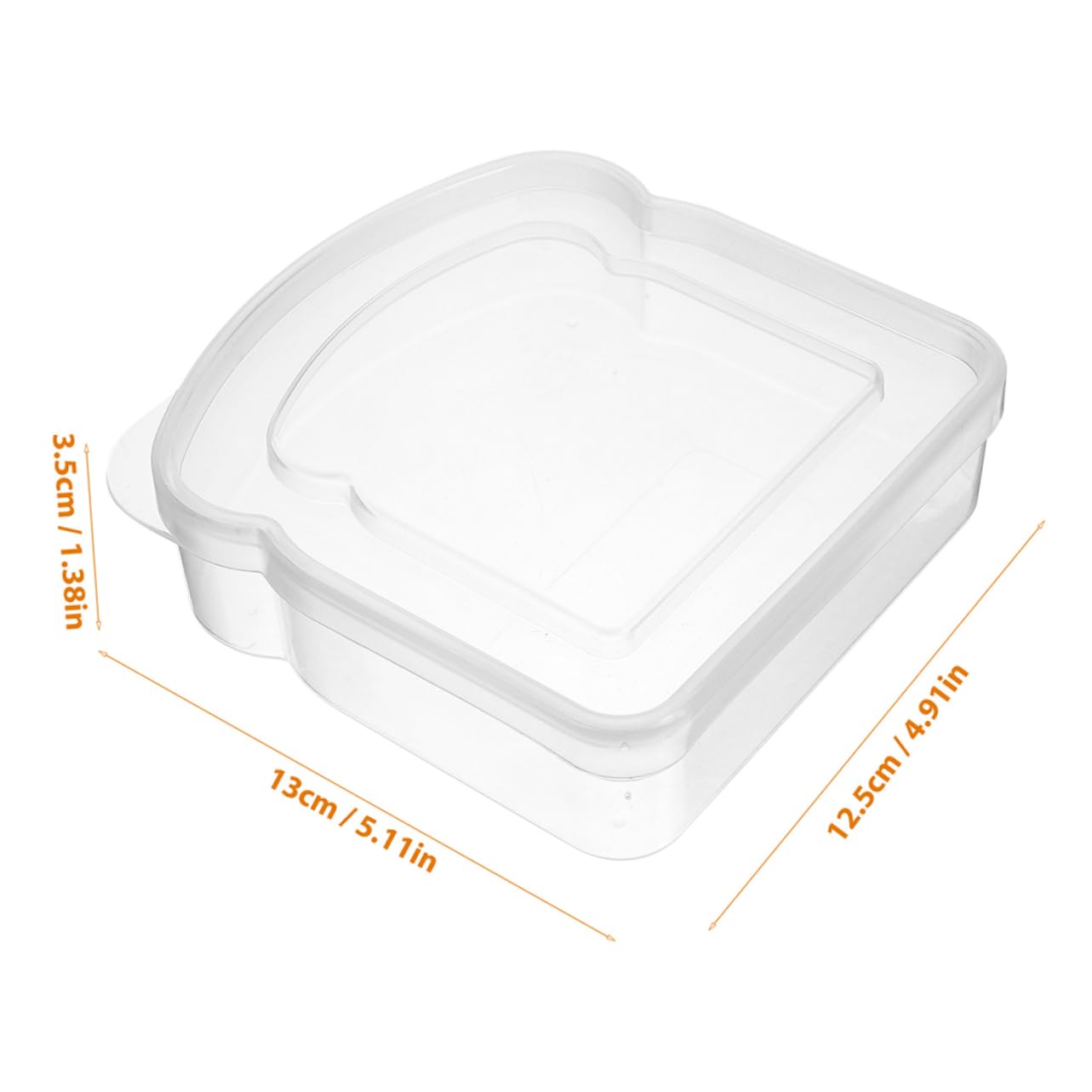 IMIKEYA 10pezzi Scatola Per Pane Riutilizzabile Contenitore Trasparente Per Sandwich e Snack Compatte Per Frigorifero e Conservazione Cibo