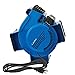 Lasko X-Blower High Velocity Pivoting Utility Blower Fan for Cooling, Ventilating, Exhausting, and Drying, 6 Position 3-Speed Floor Fan with AC Outlet, Circuit Breaker, USB Port, 11x9x12, Blue, X12905