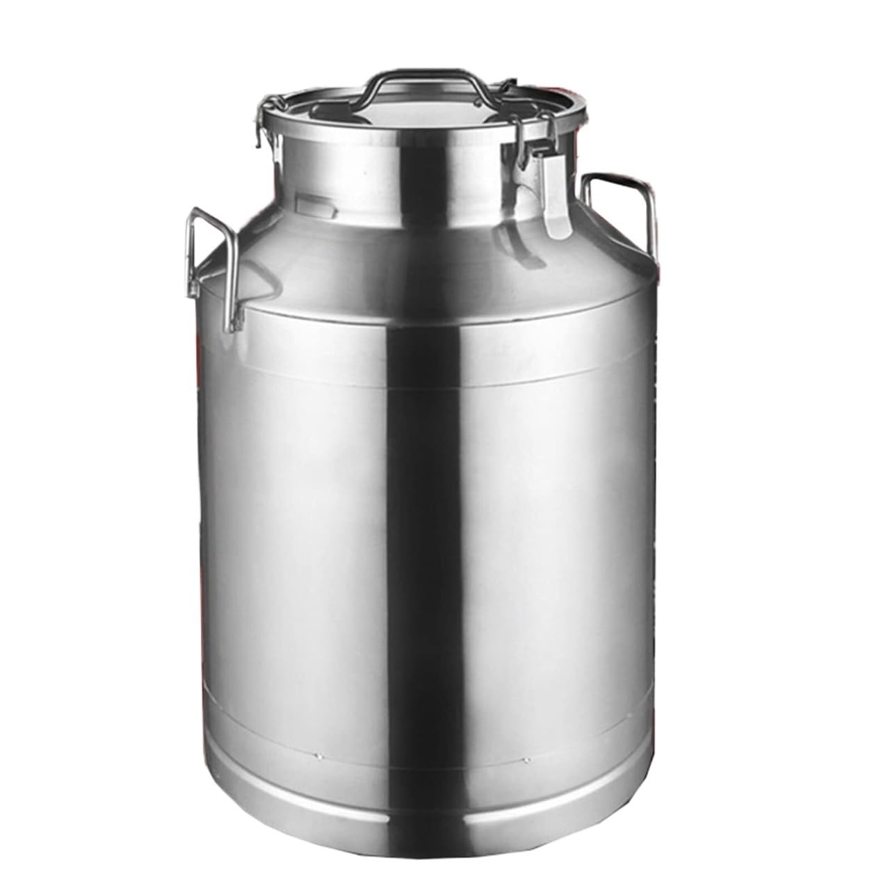 Milk Bucket Milk Can Transport Milk Cans Heavy Duty Milk Bucket Wine Pail Bottle With Sealed Lid Tote Jug Oil Barrel Liquid Container Storage (Silver 58L)