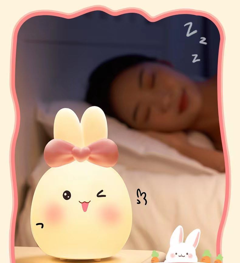 Miniatura 4 de Linda lámpara de noche para niños, linda lámpara nocturna para niños, luces de noche para niños, habitación de niños, bebé portátil, de silicona,