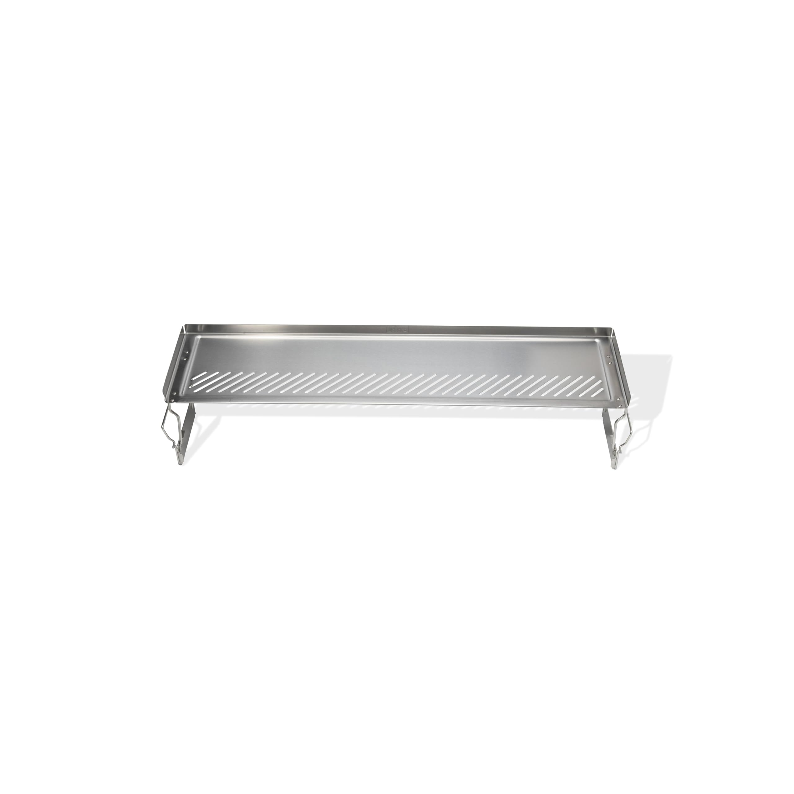 Weber Griglia di riscaldamento a due livelli / per piastra Weber Slate 76 cm, accessorio in acciaio inossidabile con bordi rialzati e fessure strette, lavabile solo a mano, dim. 7,4x22,5x78 cm
