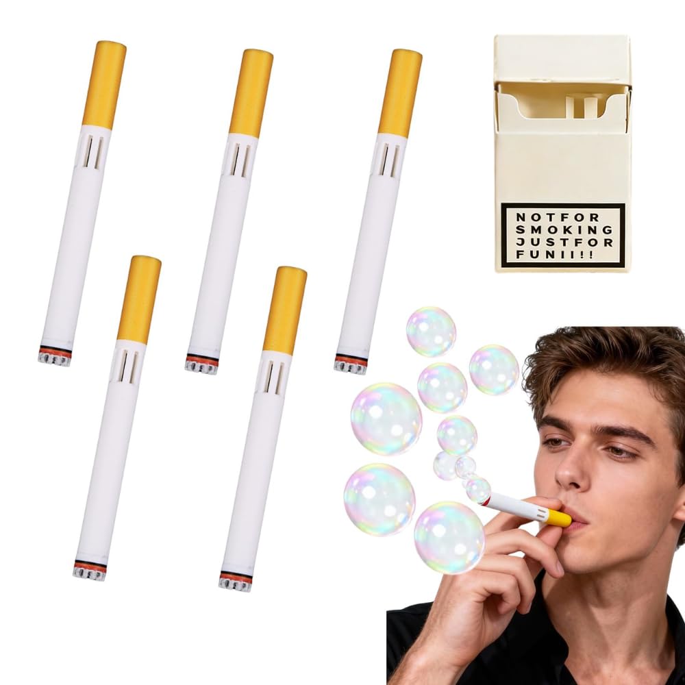 Amazon.com: Axonkit 5PCS Bubble Cigarette Toy, Fake Cigarette Bubble Blower  Sticks, Mini Bubble Blowing Set with Cigarette Case, Stress Relief Novelty  Gifts for Parties, Birthdays & Festivals : Toys & Games