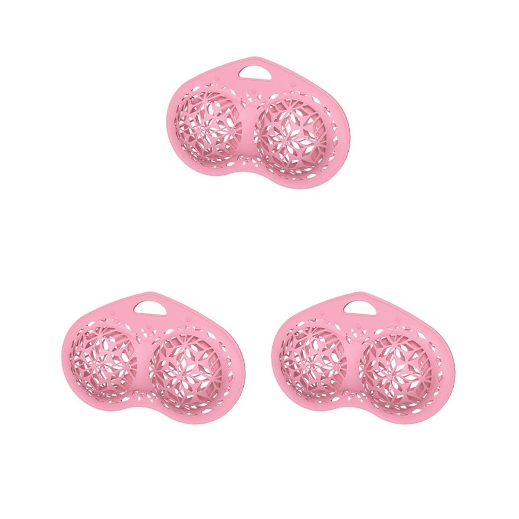 Lot de 3 sacs de lavage en silicone pour soutien-gorge de sport, écharpe, cravates, rose, 380 x 247 x 67 mm