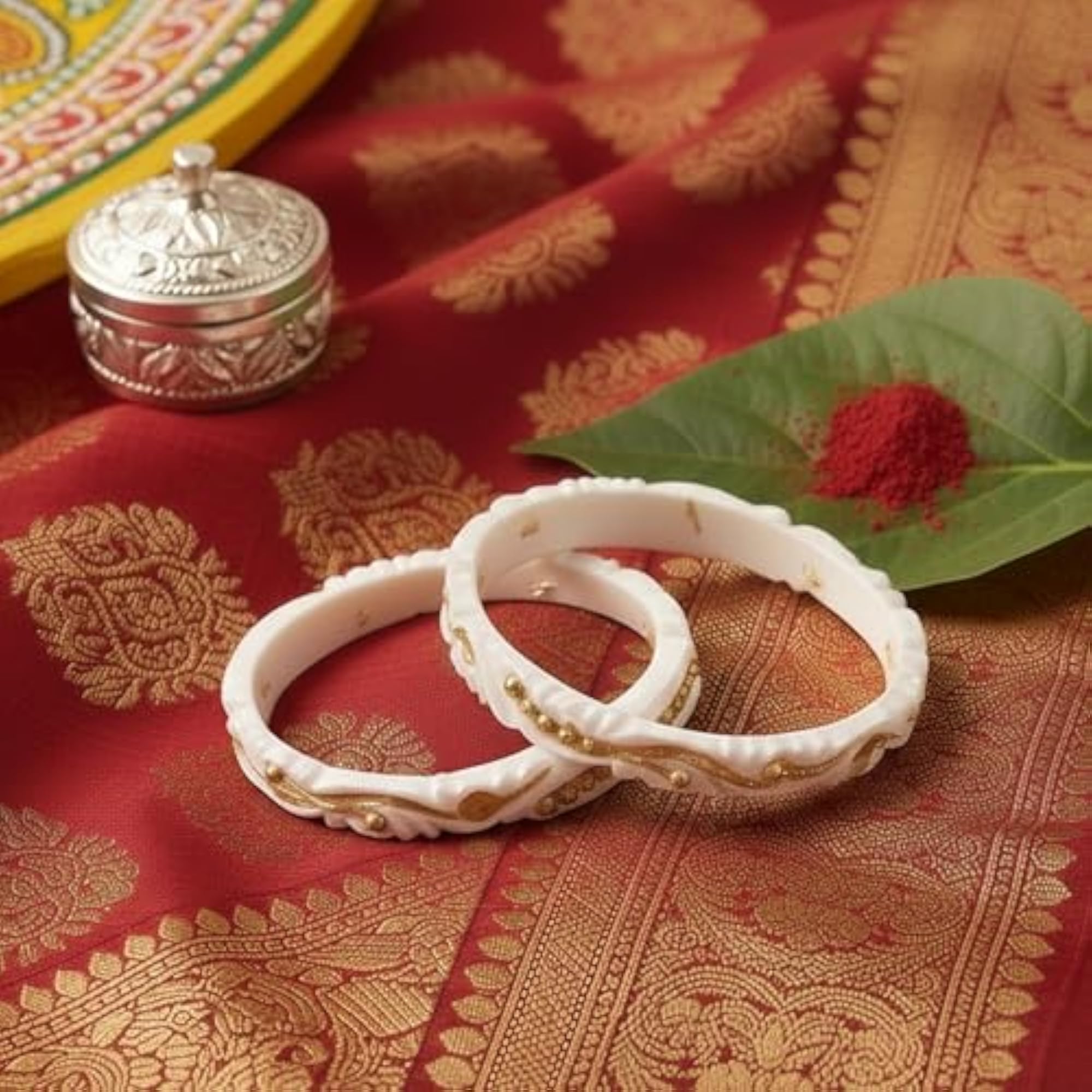 Traditional Bengali Wedding Sakha Pola Bangles Set