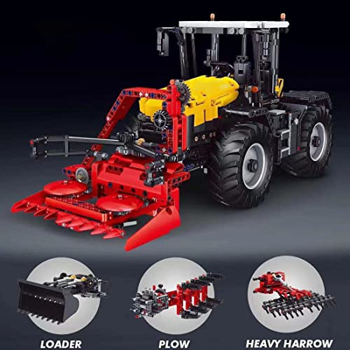 MERK Technik Traktor Ferngesteuert mit Funktionen, 4 IN 1 Landwirtschaftliche Fahrzeuge Modellbausatz für Kinder… – Bild 3