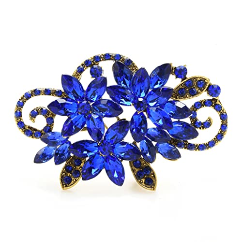 Broches à Fleurs en Cristal pour Femmes Accessoires Bijoux de Mariage