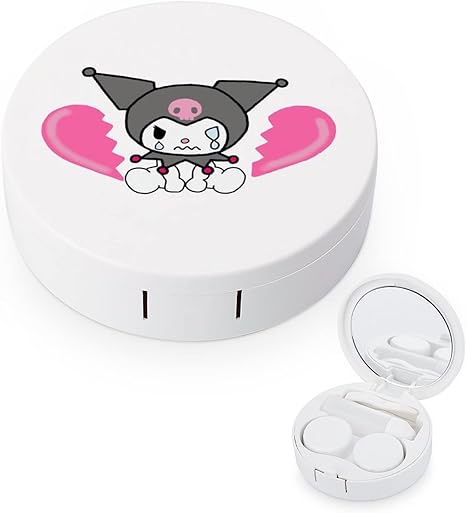Amazon Co Jp コンタクトケース コンタクトレンズケース 円形 クロミ ちゃん おしゃれ コンタクト収納 ミラー ピンセット 洗浄液瓶付き メガネケース メガネボックス 多用途ケース 軽量 高級 かわいい 持ち運び便利 旅行用 出張 ドラッグストア