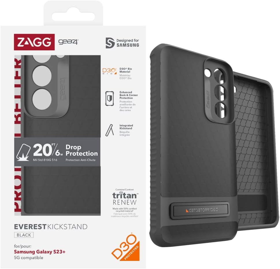 ZAGG Gear4 Everest Samsung Galaxy S23+ Kickstand Phone Case