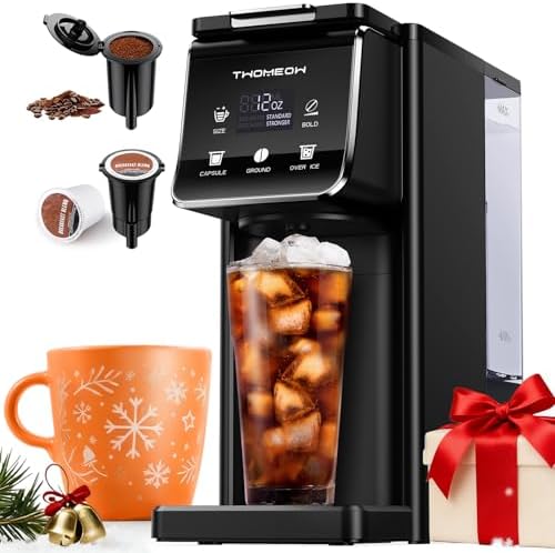 Coffee Maker Hot & Iced With Bold Setting,Single Serve Coffee Mak...