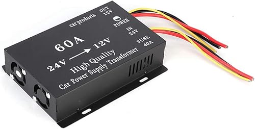 Miniatura 9 de Aramox Convertidor eléctrico para coche, 720 W, 60 A, 24 V a 12 V, adaptador de convertidor de transformador eléctrico de corriente continua para
