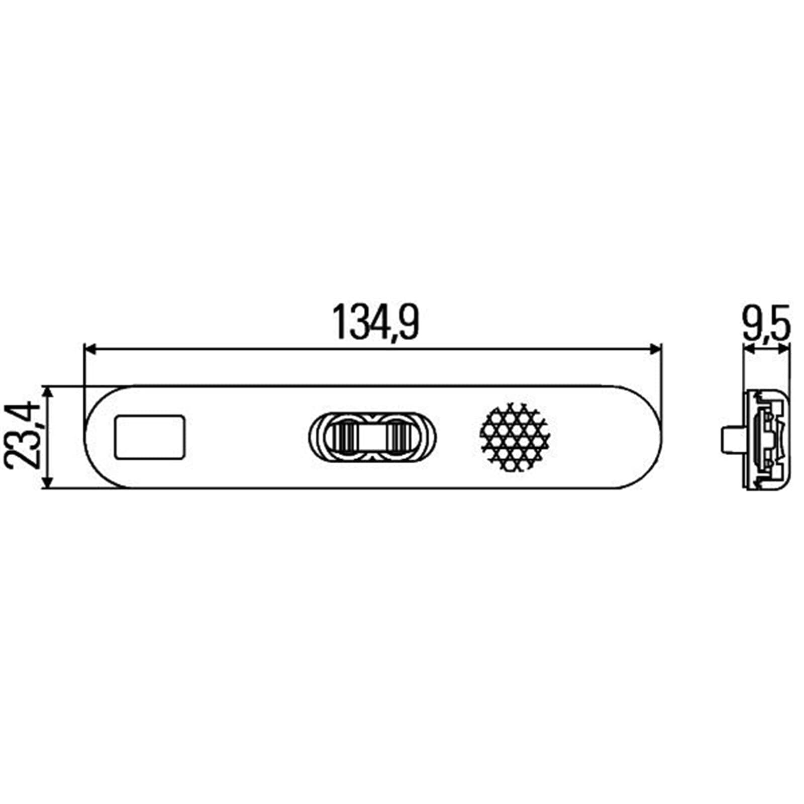 HELLA Światła boczne - LED - 12V - Oprawa/przyklejony - CCC - Kolor szkła reflektora: żółty - Przewodu: 250[mm] - Wtyczki: AMP - 2-biegunowy - z lewej - Ilość: 1 - 2PS 009 226-021